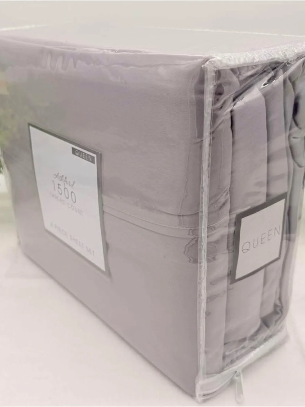 Que Ashford 1500 Thread Count Queen Sheet Set in Soft Mauve